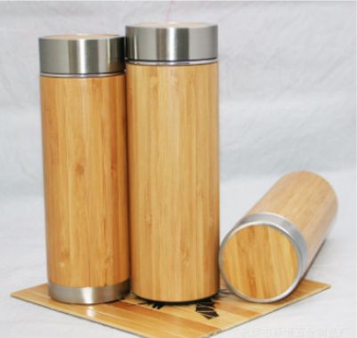 Bình giữ nhiệt vỏ gỗ khắc logo theo yêu cầu làm quà tặng khách hàng